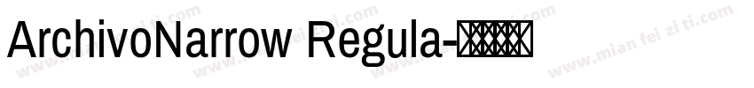 ArchivoNarrow Regula字体转换